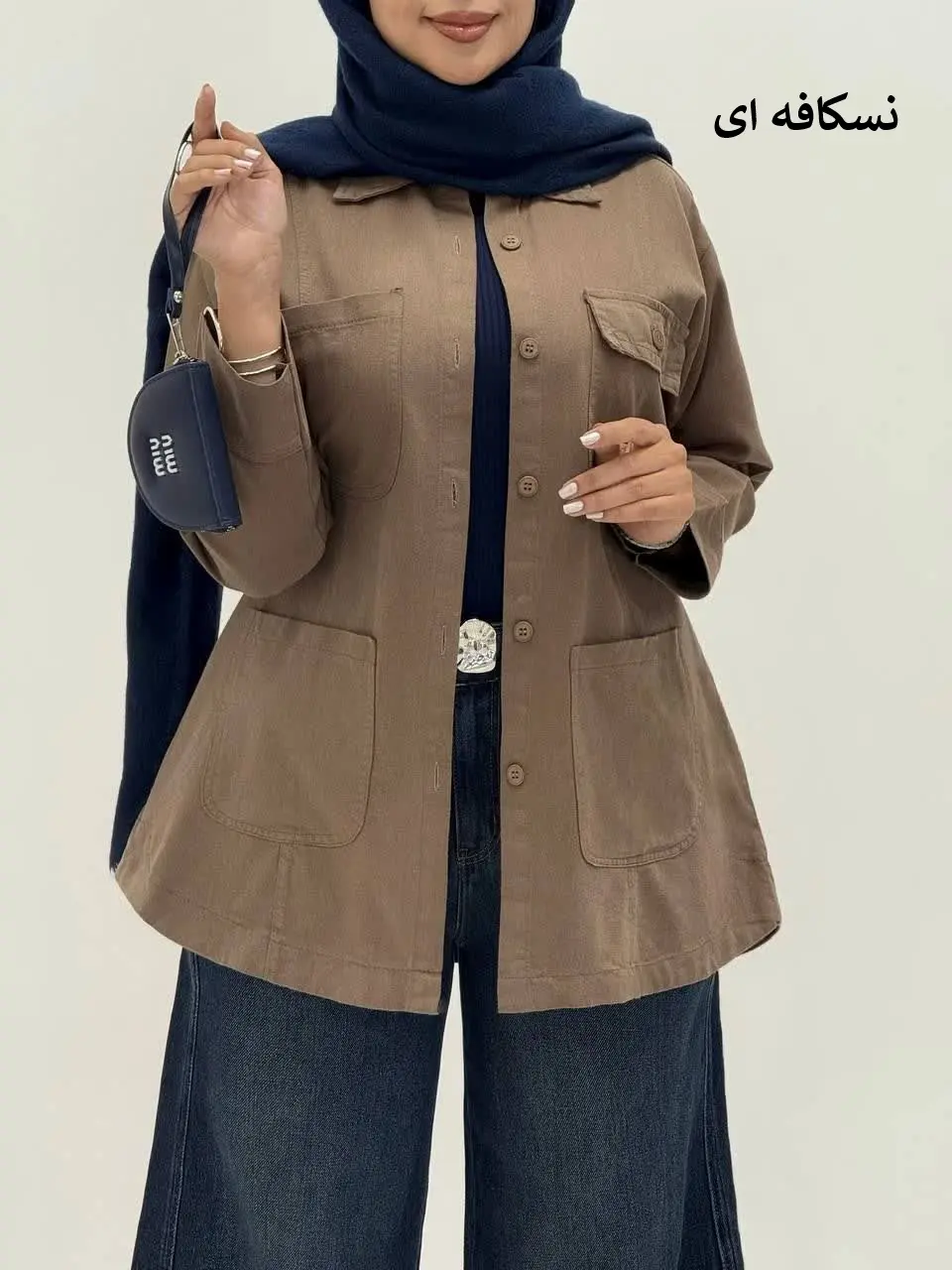 3696-مانتو کتان نیکان ( ایراددار )